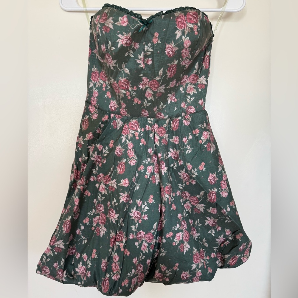 Altar'd State Green and Pink Smocked Top